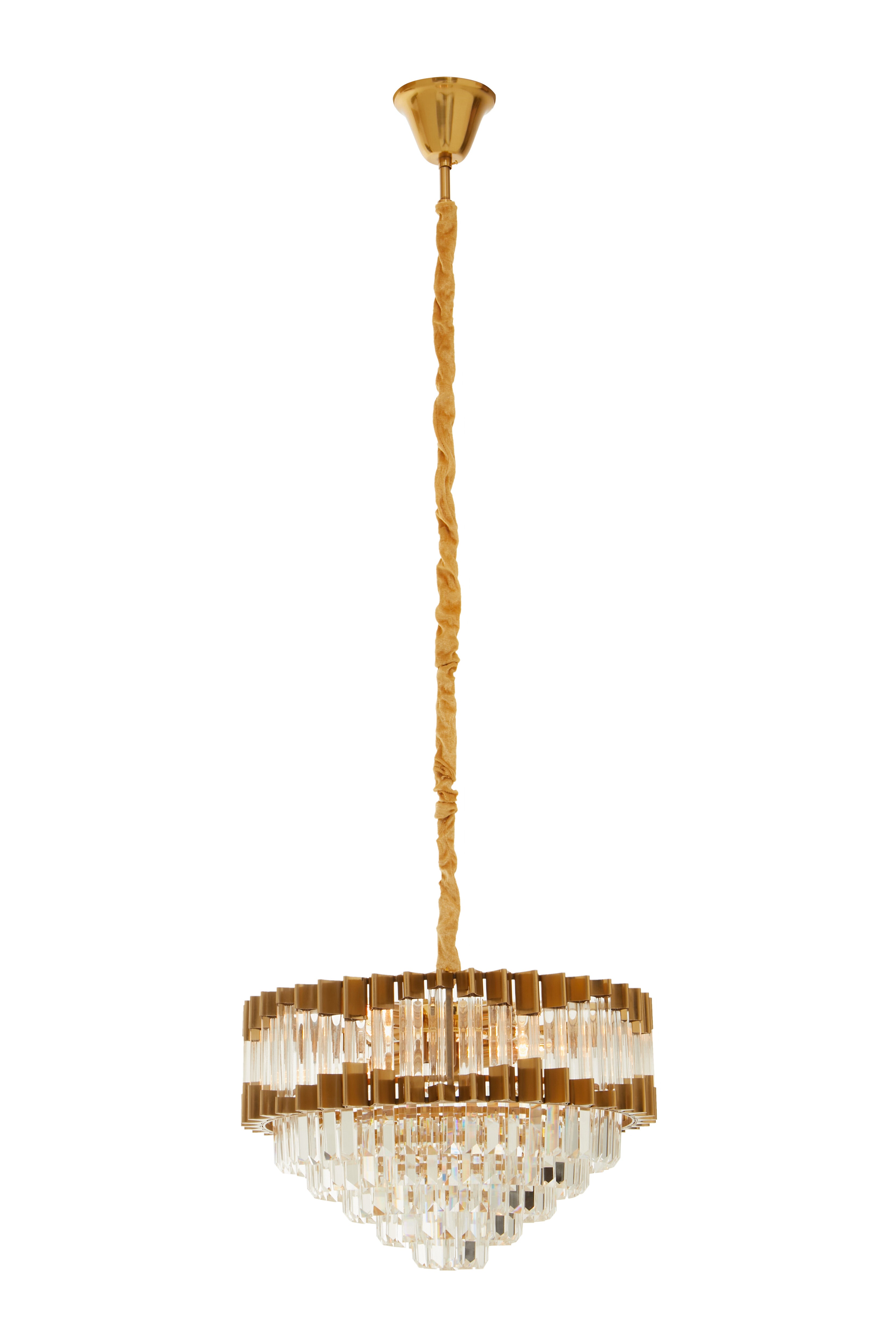 Brentwood Four Bulb Antique Gold Chandelier